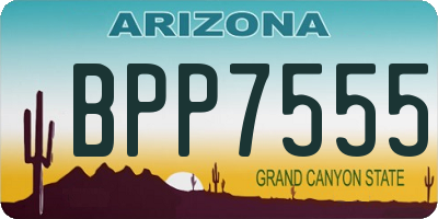 AZ license plate BPP7555