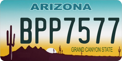 AZ license plate BPP7577