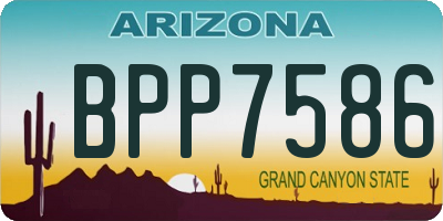 AZ license plate BPP7586