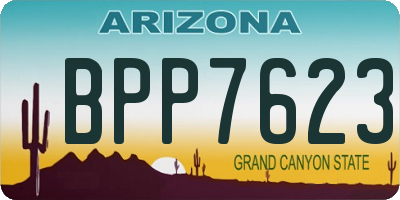 AZ license plate BPP7623
