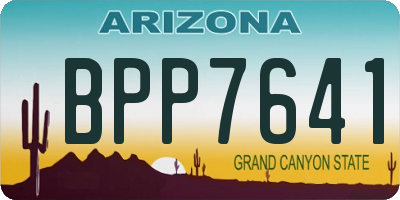 AZ license plate BPP7641