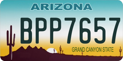 AZ license plate BPP7657