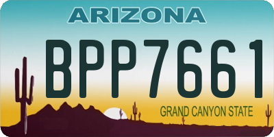 AZ license plate BPP7661