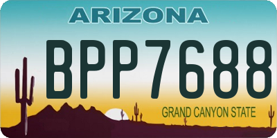AZ license plate BPP7688