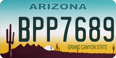 AZ license plate BPP7689