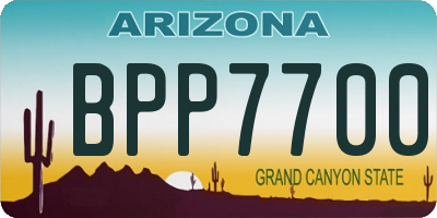 AZ license plate BPP7700