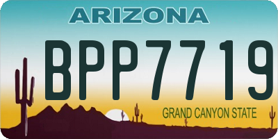 AZ license plate BPP7719