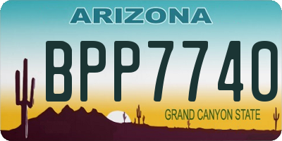 AZ license plate BPP7740