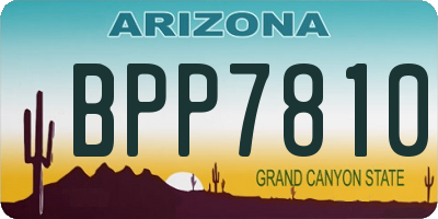 AZ license plate BPP7810