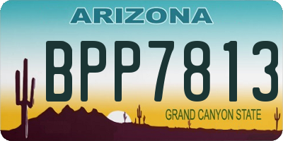 AZ license plate BPP7813