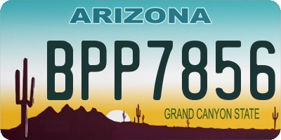 AZ license plate BPP7856