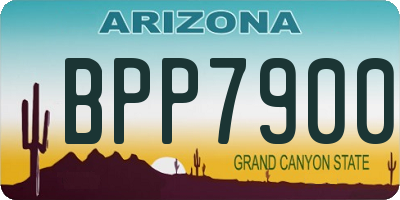 AZ license plate BPP7900