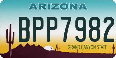 AZ license plate BPP7982