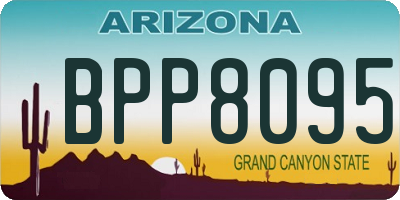 AZ license plate BPP8095