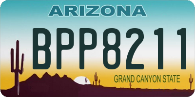 AZ license plate BPP8211