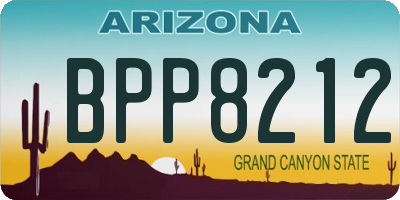 AZ license plate BPP8212
