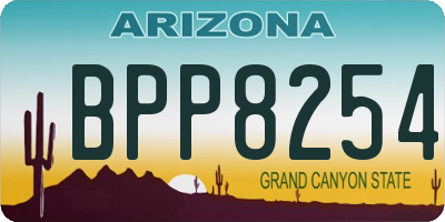 AZ license plate BPP8254