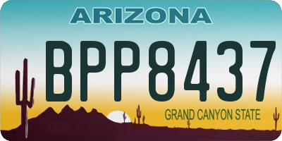 AZ license plate BPP8437