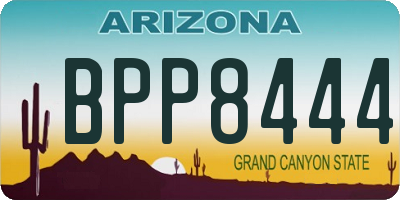 AZ license plate BPP8444
