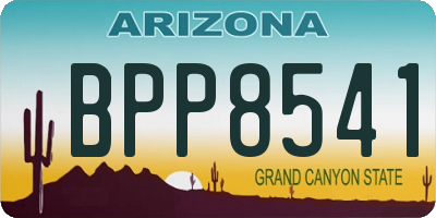 AZ license plate BPP8541