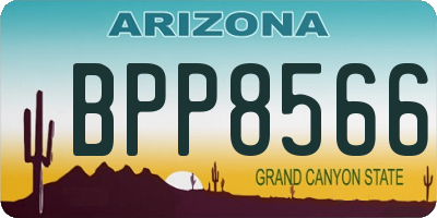 AZ license plate BPP8566