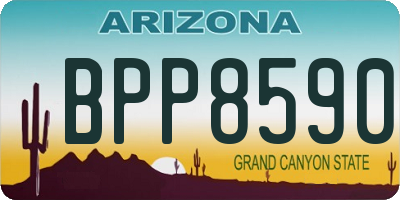 AZ license plate BPP8590
