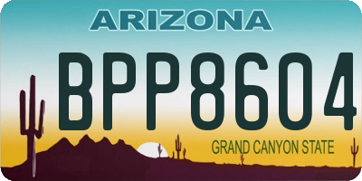 AZ license plate BPP8604