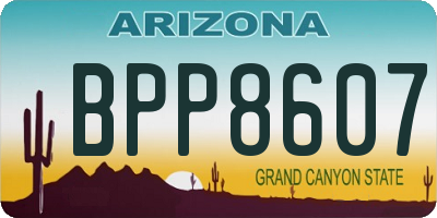 AZ license plate BPP8607