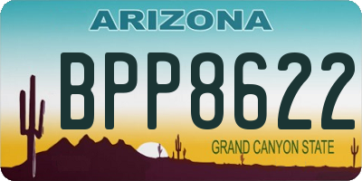 AZ license plate BPP8622