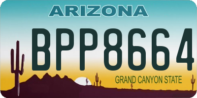 AZ license plate BPP8664
