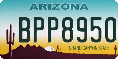 AZ license plate BPP8950