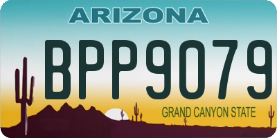 AZ license plate BPP9079