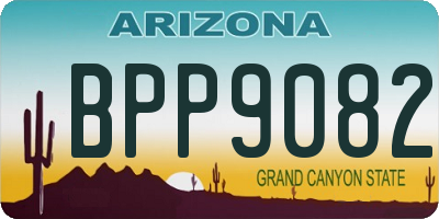 AZ license plate BPP9082