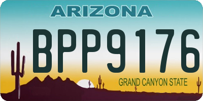 AZ license plate BPP9176