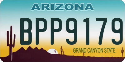 AZ license plate BPP9179