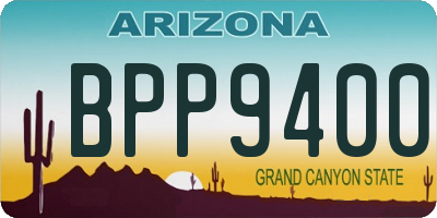 AZ license plate BPP9400