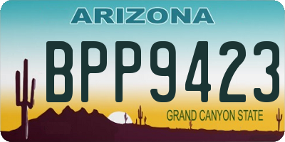 AZ license plate BPP9423