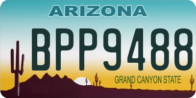 AZ license plate BPP9488