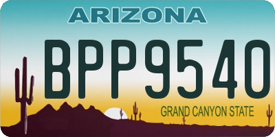 AZ license plate BPP9540