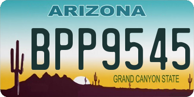AZ license plate BPP9545