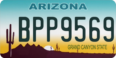 AZ license plate BPP9569