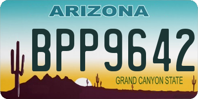 AZ license plate BPP9642