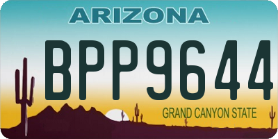 AZ license plate BPP9644