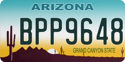 AZ license plate BPP9648