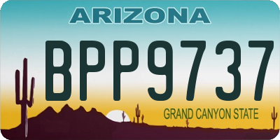 AZ license plate BPP9737