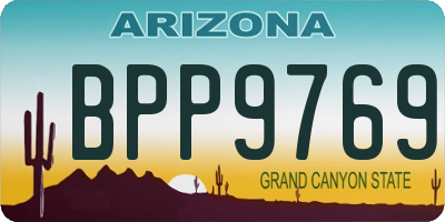 AZ license plate BPP9769