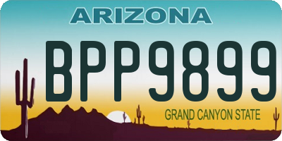 AZ license plate BPP9899