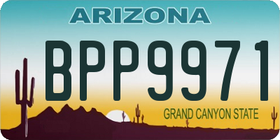 AZ license plate BPP9971
