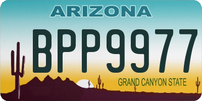 AZ license plate BPP9977