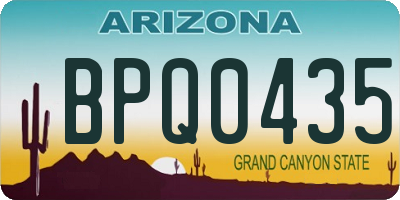 AZ license plate BPQ0435